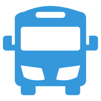 Blue Bus Icon PNG Image