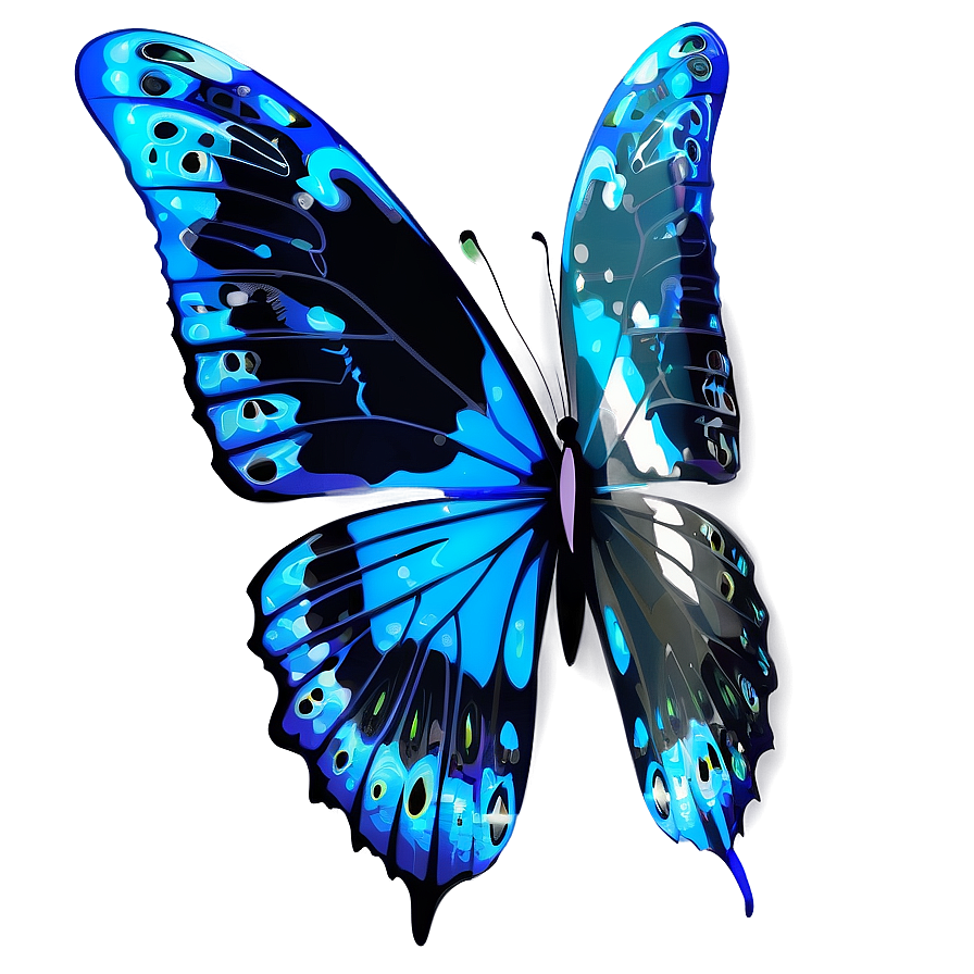 Blue Butterfly Clipart Png Cdu23 PNG Image