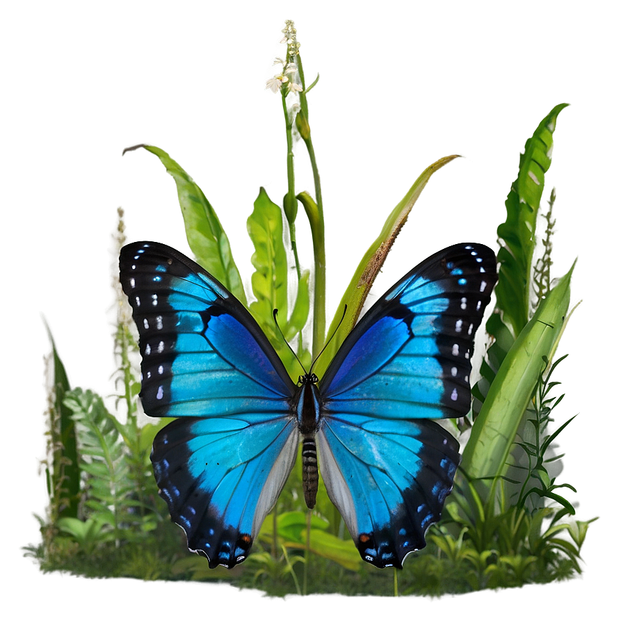 Blue Butterfly In The Wild Png Fjc9 PNG Image