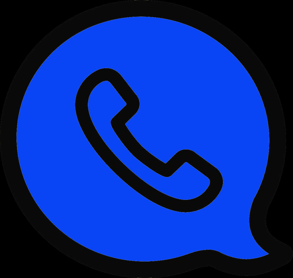 Blue Call Icon Graphic PNG Image