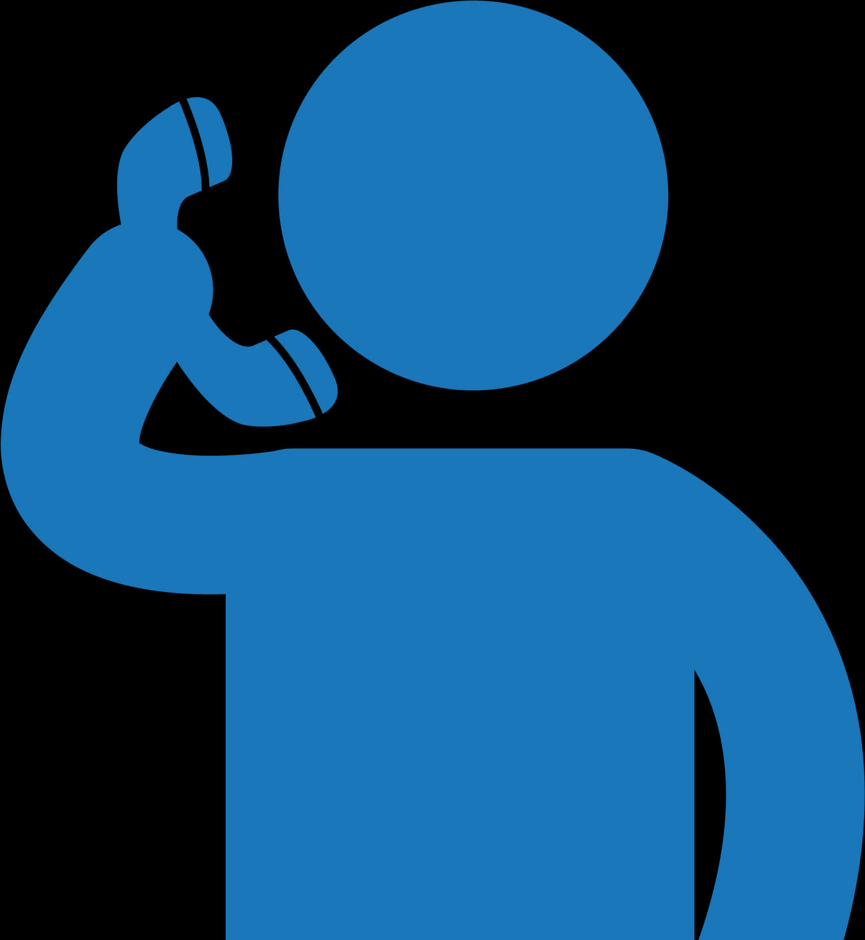 Blue Call Icon Graphic PNG Image