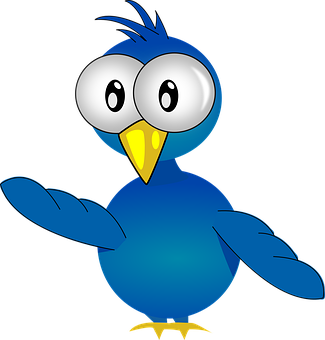 Blue Cartoon Bird Vector PNG Image