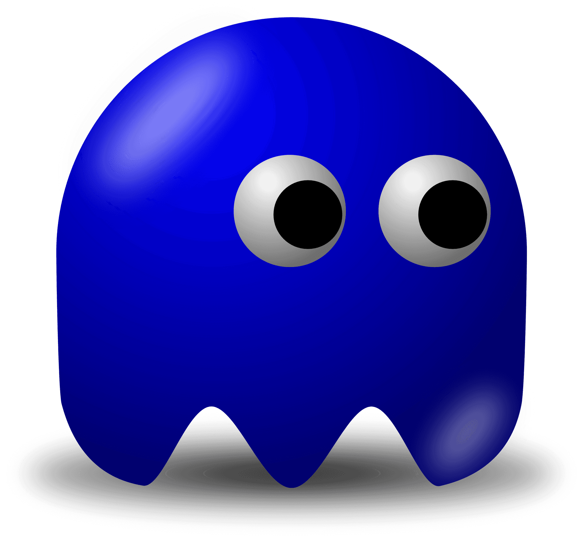 Blue Cartoon Ghost Graphic PNG Image