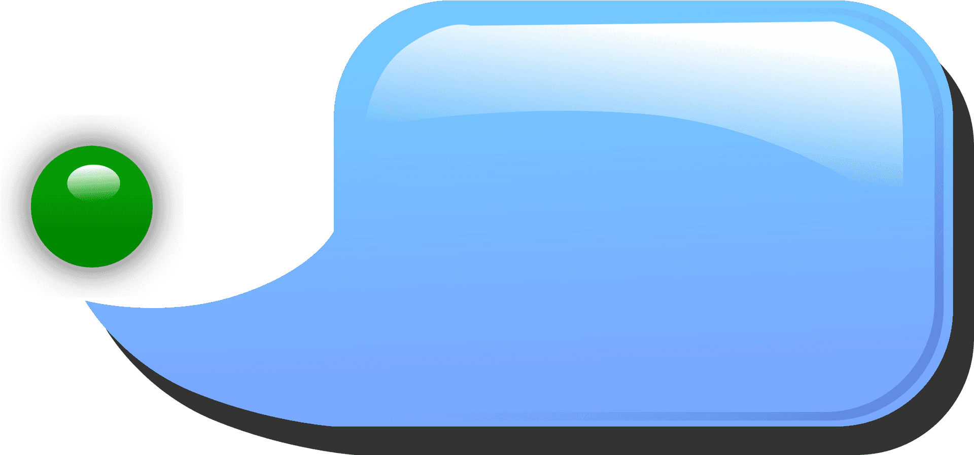 Blue Chat Bubble Icon PNG Image