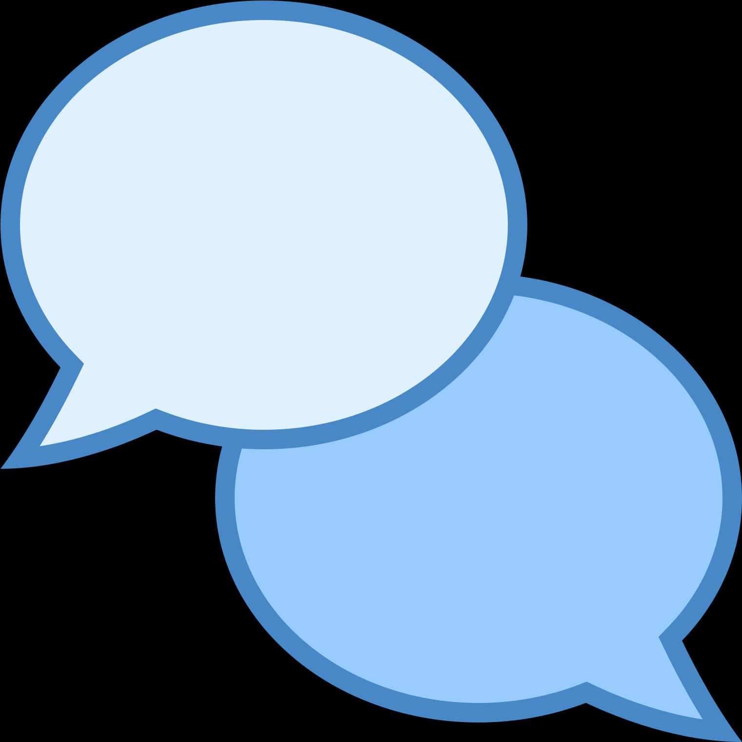 Blue Chat Bubbles Graphic PNG Image