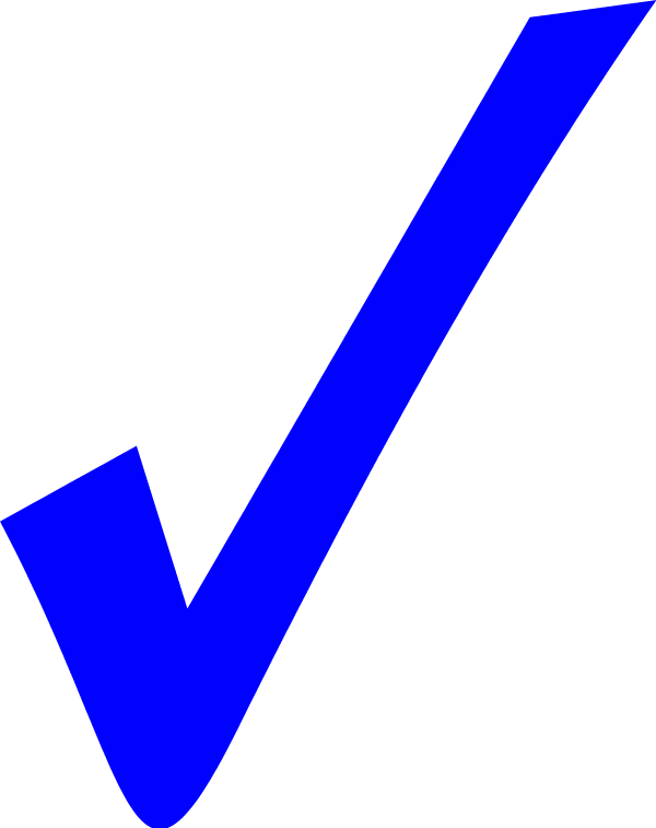 Blue Check Mark Symbol.png PNG Image