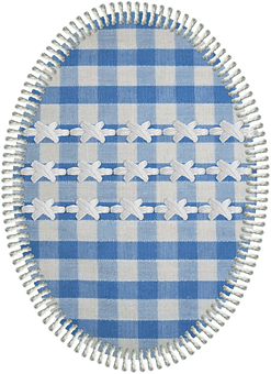 Blue Checkered Easter Egg PNG Image