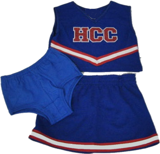 Blue Cheerleader Uniform H C C PNG Image