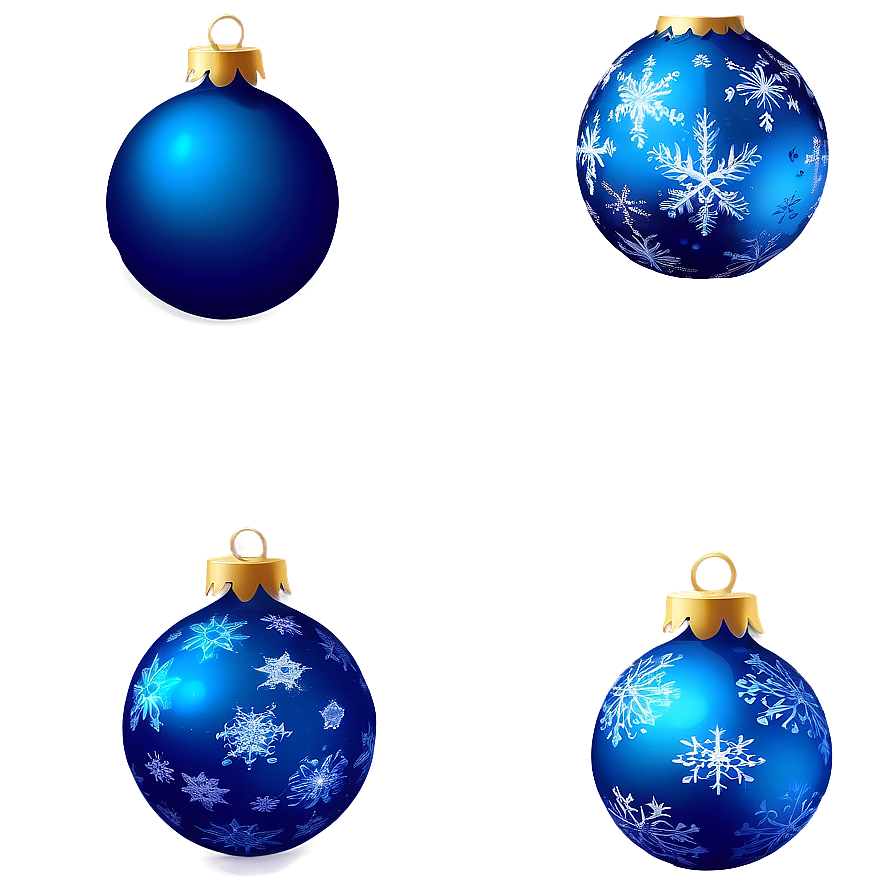 Blue Christmas Ornaments Png 05252024 PNG Image