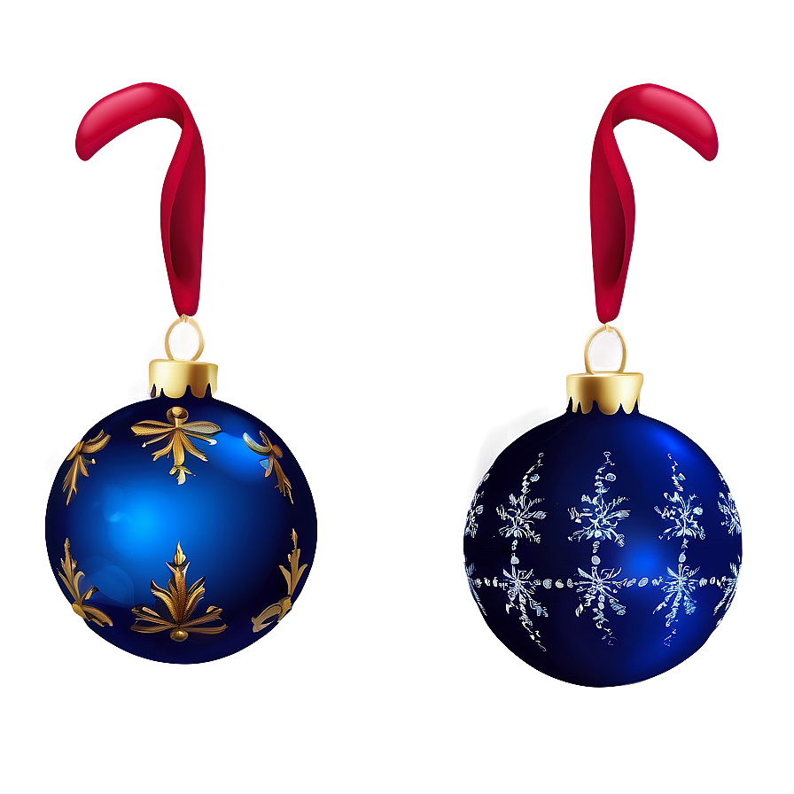 Blue Christmas Ornaments Png Vib PNG Image