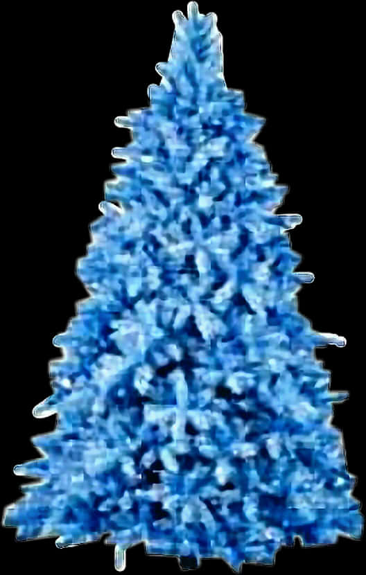 Blue Christmas Tree Art PNG Image