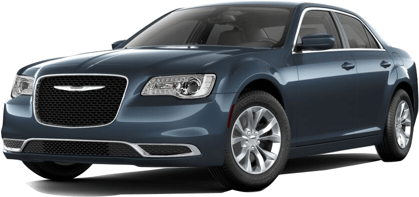 Blue Chrysler Sedan Profile PNG Image