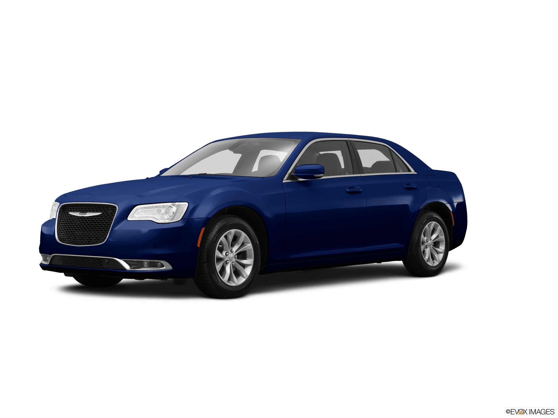 Blue Chrysler Sedan Profile View PNG Image