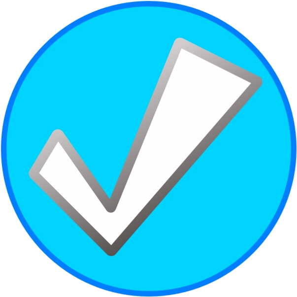 Blue Circle Checkmark Icon PNG Image