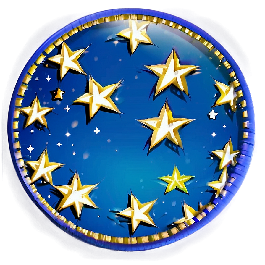 Blue Circle With Stars Png Shu PNG Image