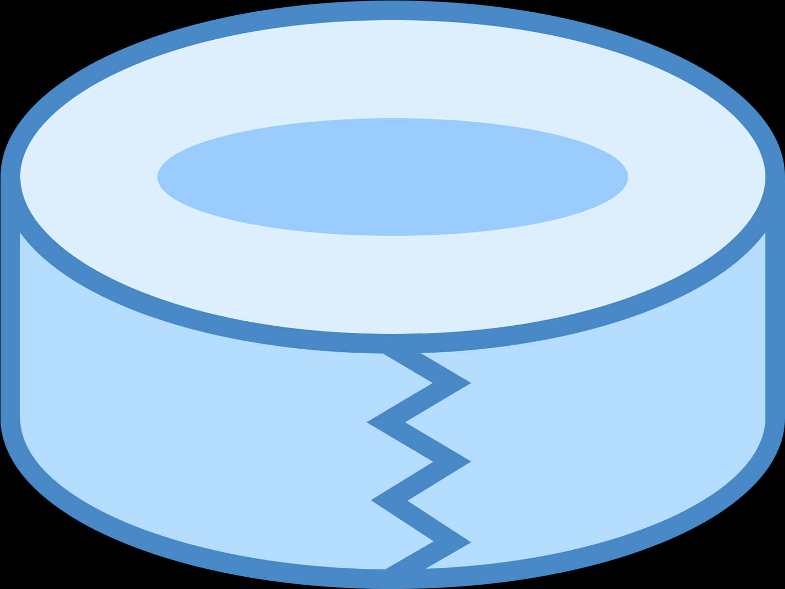 Blue Circular Object Illustration PNG Image