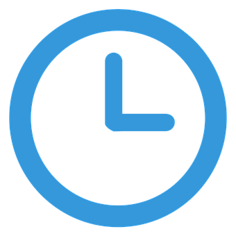 Blue Clock Icon PNG Image