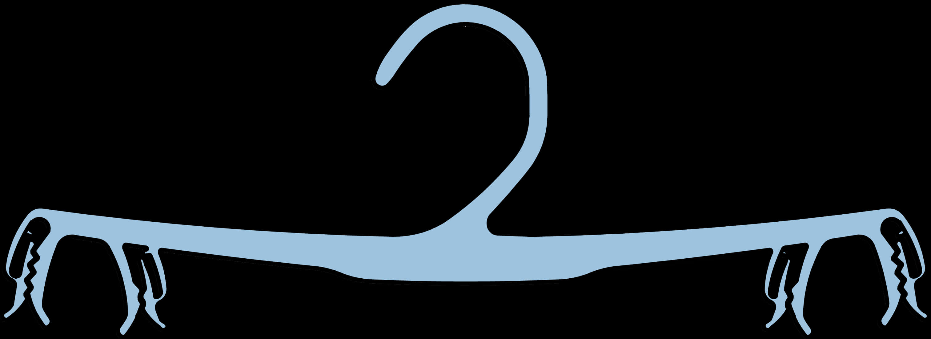 Blue Clothes Hanger Graphic PNG Image