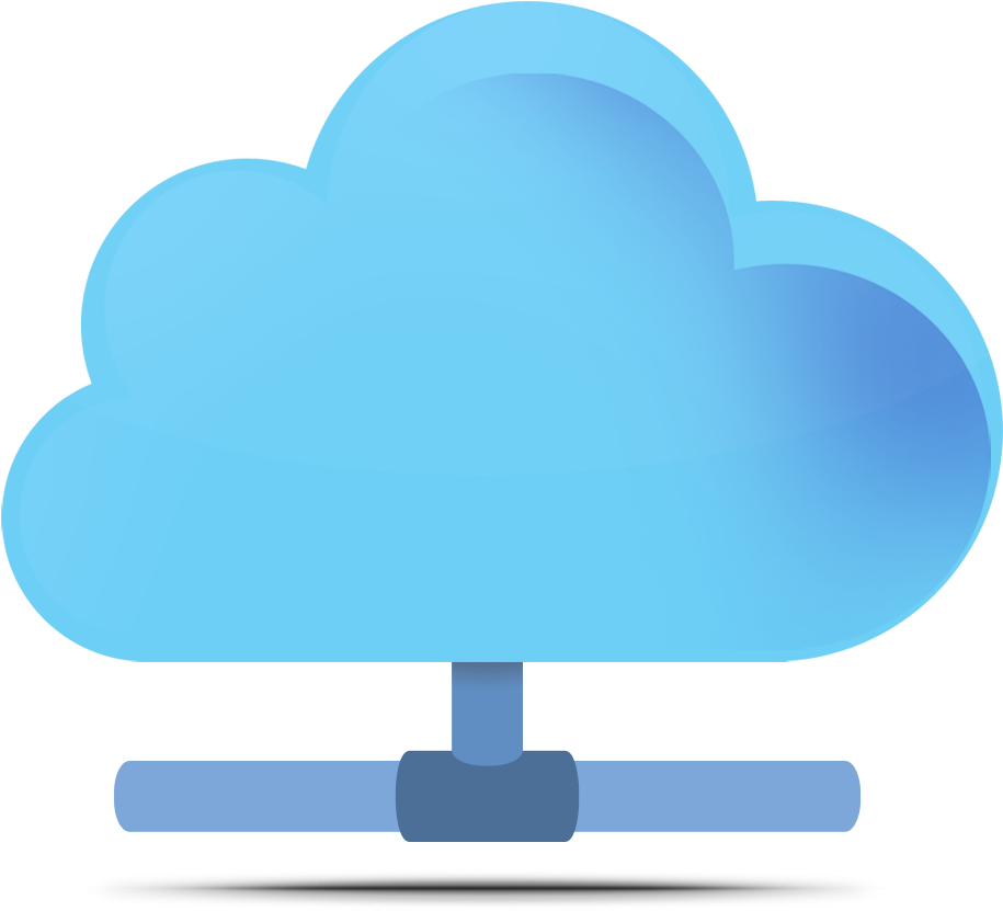 Blue Cloud Computing Icon PNG Image