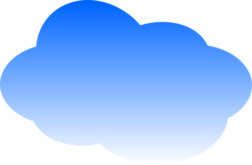 Blue Cloud Graphic PNG Image