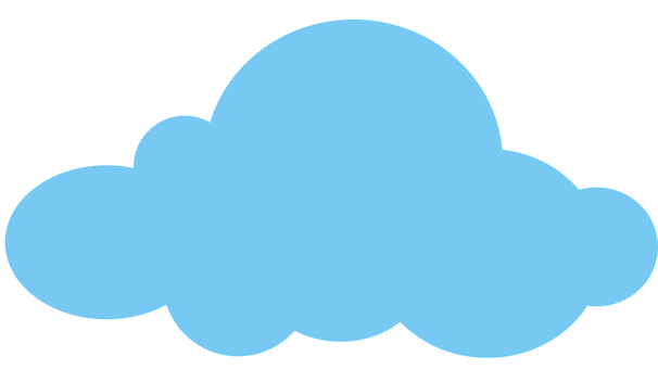 Blue Cloud Graphic PNG Image