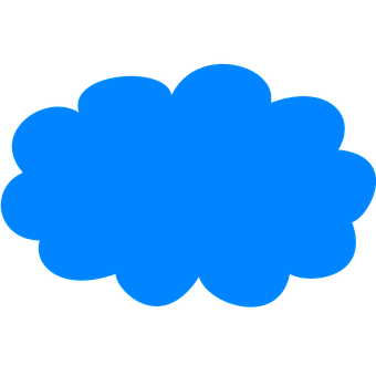 Blue Cloud Icon Graphic PNG Image