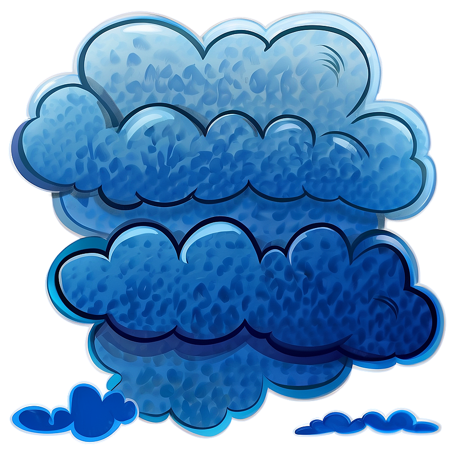 Blue Clouds Illustration Png Urj91 PNG Image