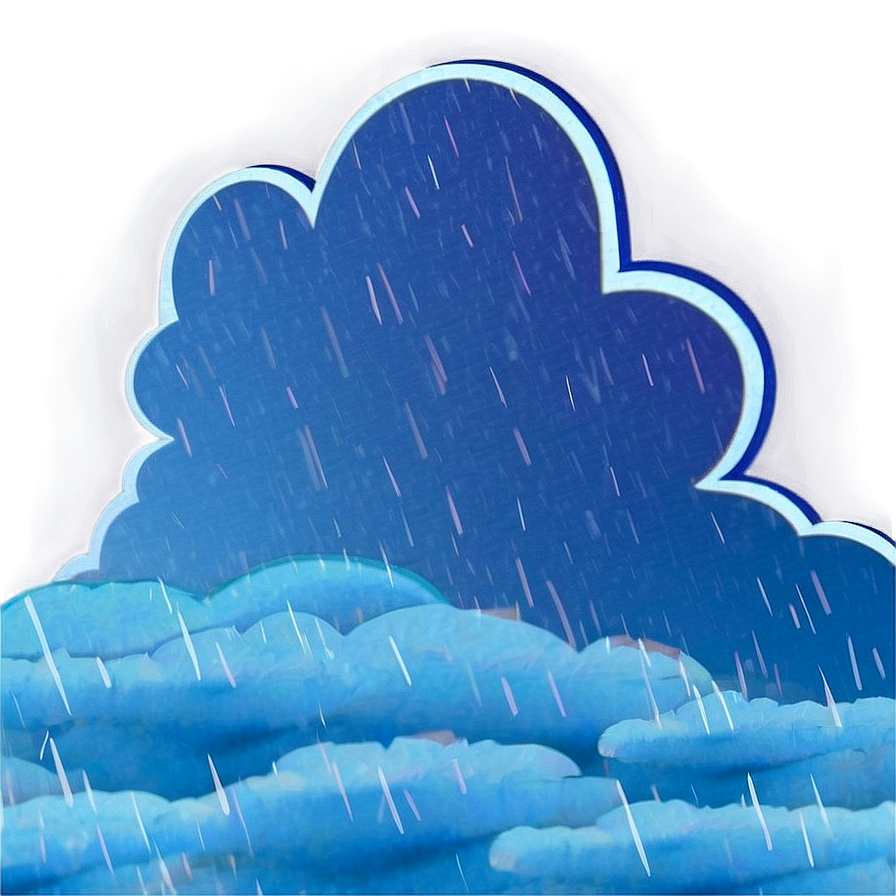 Blue Clouds With Rain Png Njg PNG Image