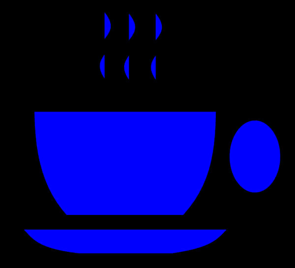 Blue Coffee Cup Icon PNG Image