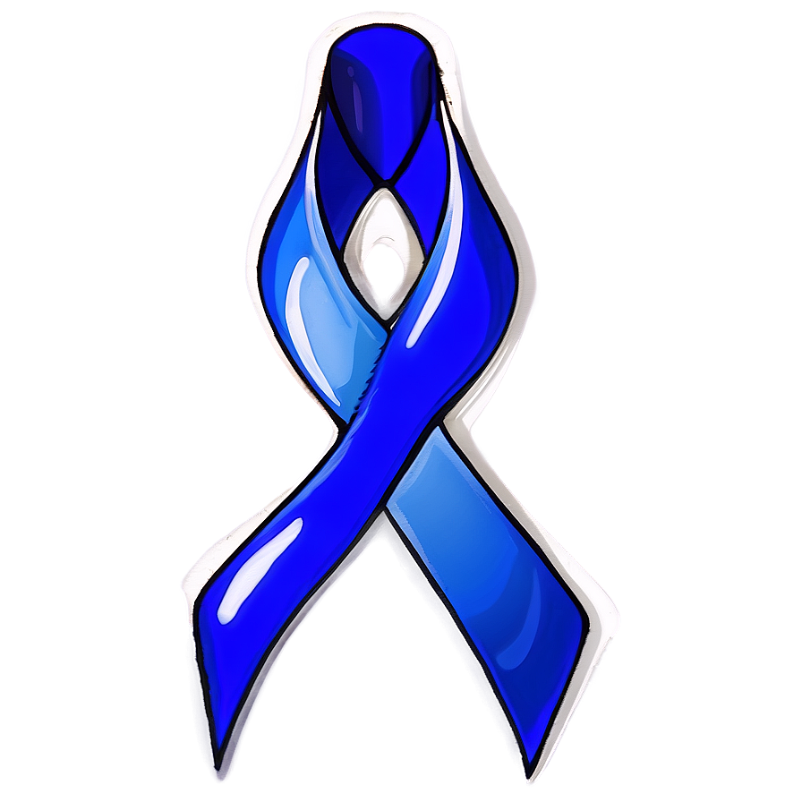 Blue Colon Cancer Ribbon Png 06292024 PNG Image