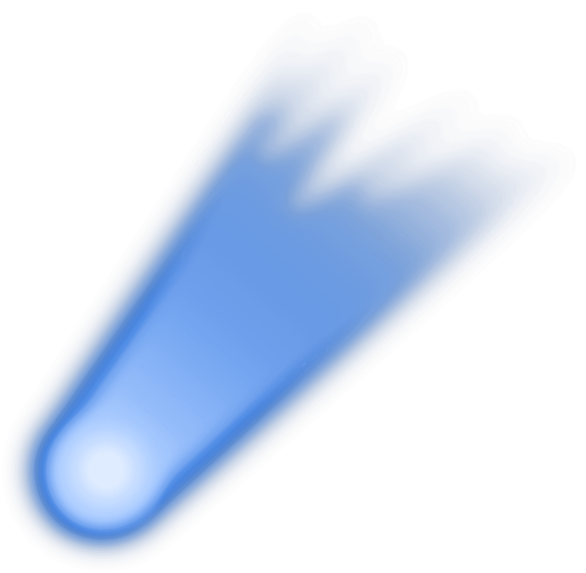 Blue Comet Illustration PNG Image