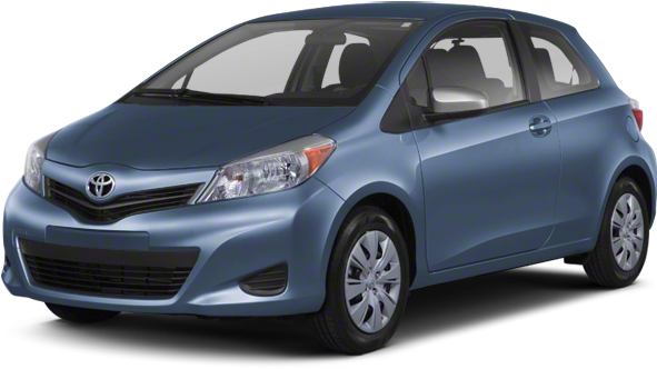 Blue Compact Car Toyota Yaris PNG Image