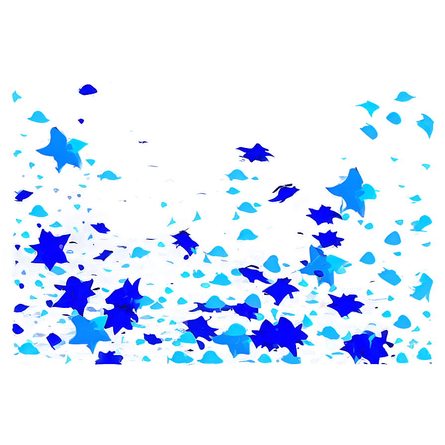 Blue Confetti B PNG Image