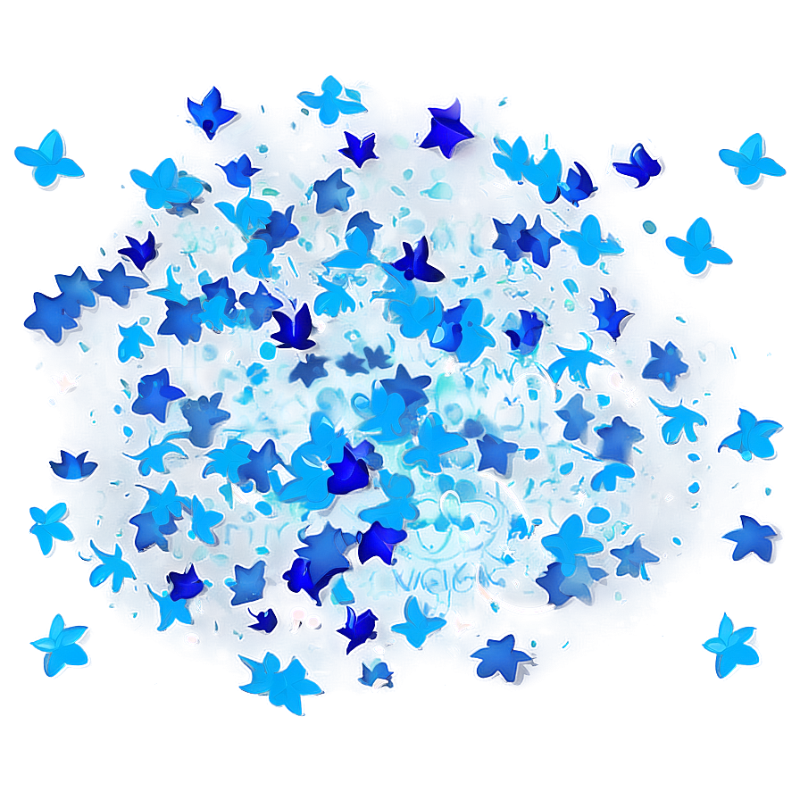 Blue Confetti D PNG Image