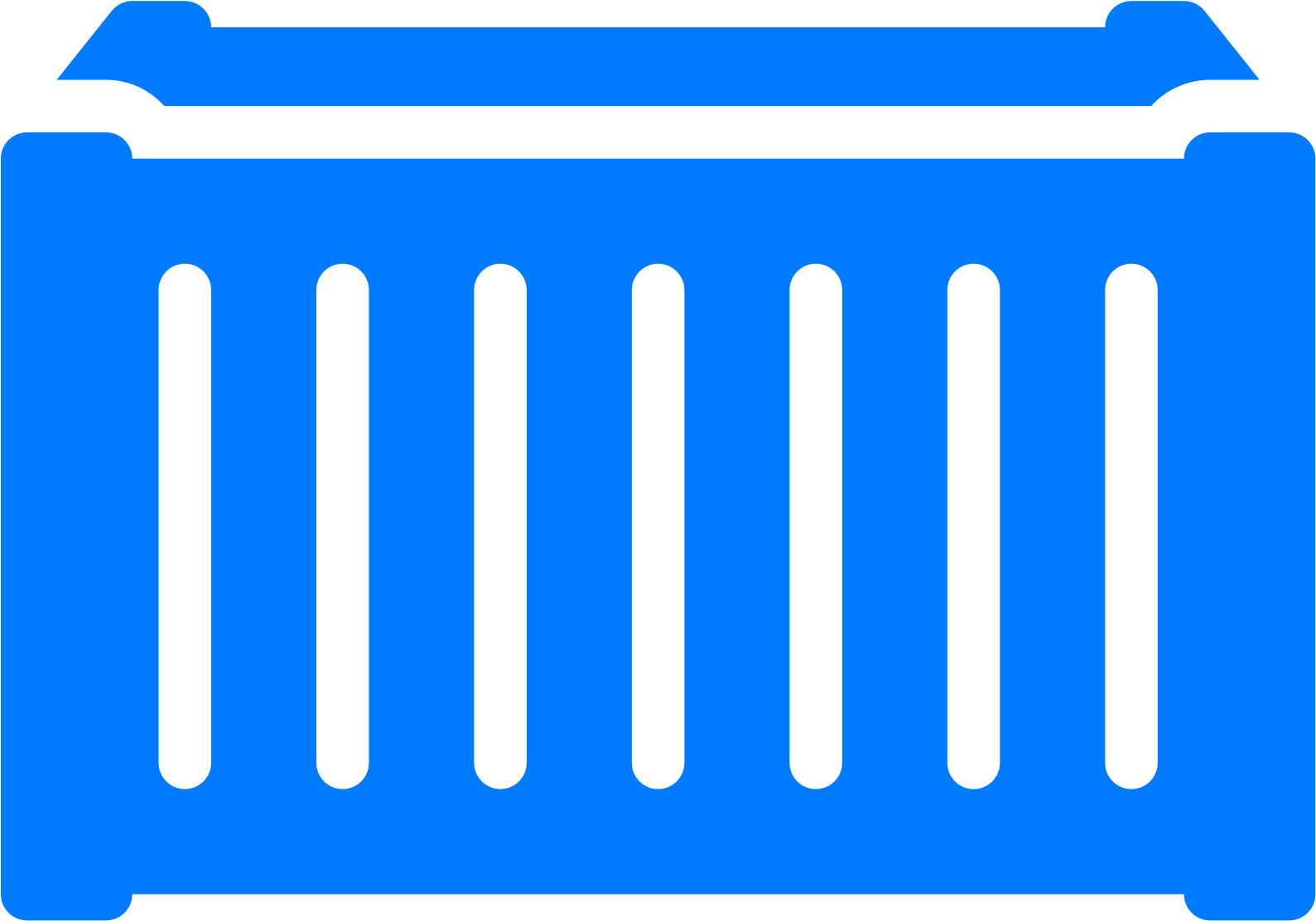 Blue Container Icon PNG Image