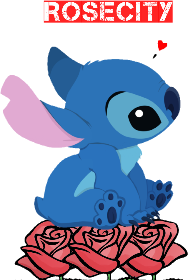 Blue Creatureon Roses PNG Image