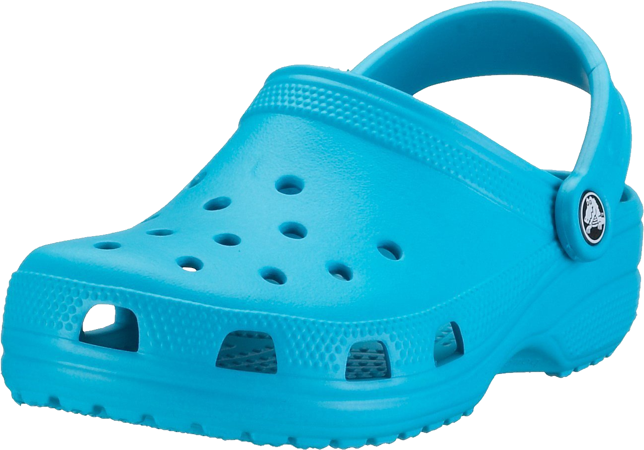 Blue Croc Sandal Single PNG Image