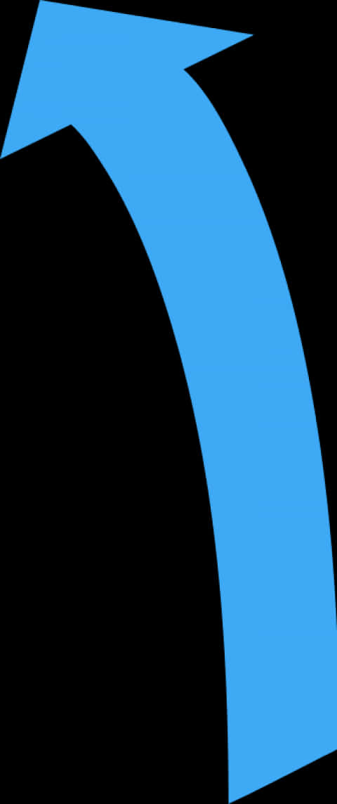 Blue Curved Arrow Graphic PNG Image