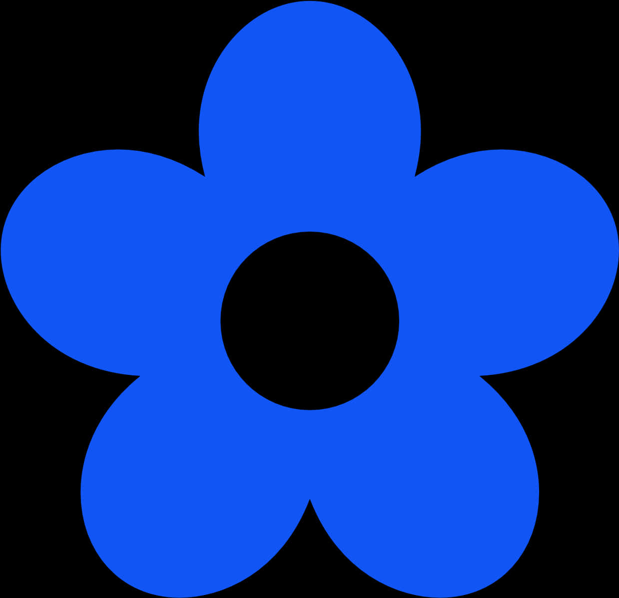 Blue Daisy Graphic Icon PNG Image