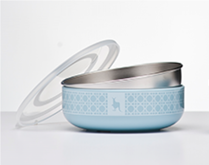 Blue Decorated Bowlwith Lid PNG Image