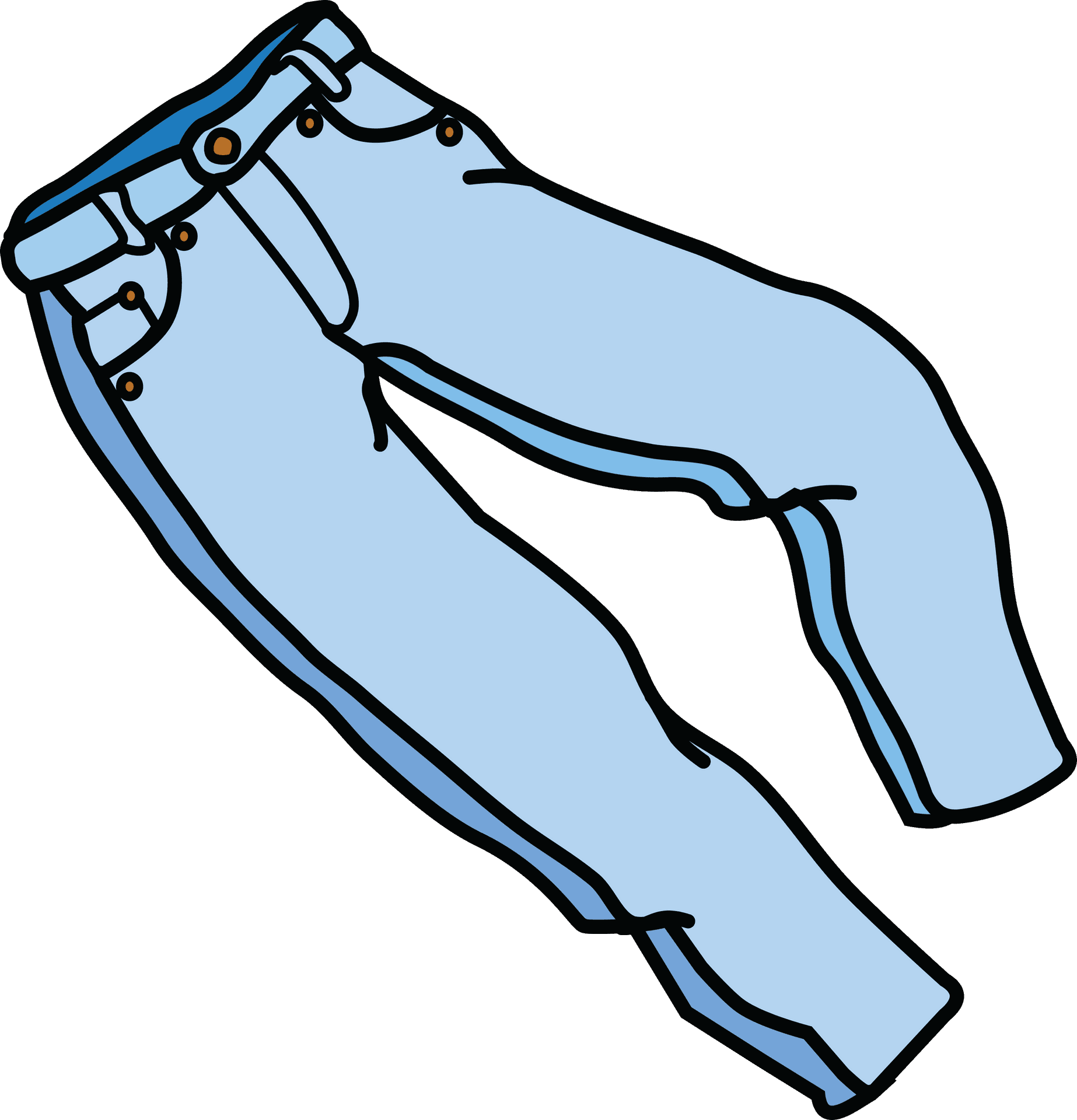 Blue Denim Jeans Vector Illustration PNG Image