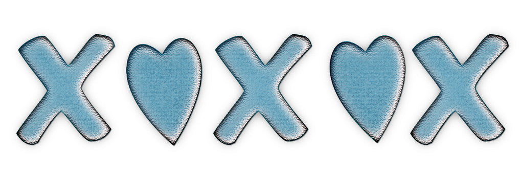 Blue Denim X O X O Pattern PNG Image