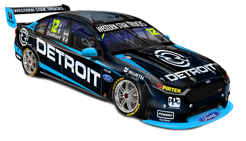 Blue Detroit Racing Car PNG Image