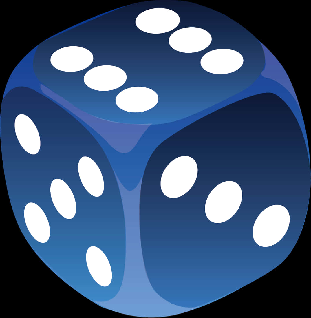 Blue Dice Vector Illustration PNG Image