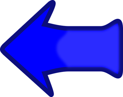 Blue Directional Arrow PNG Image