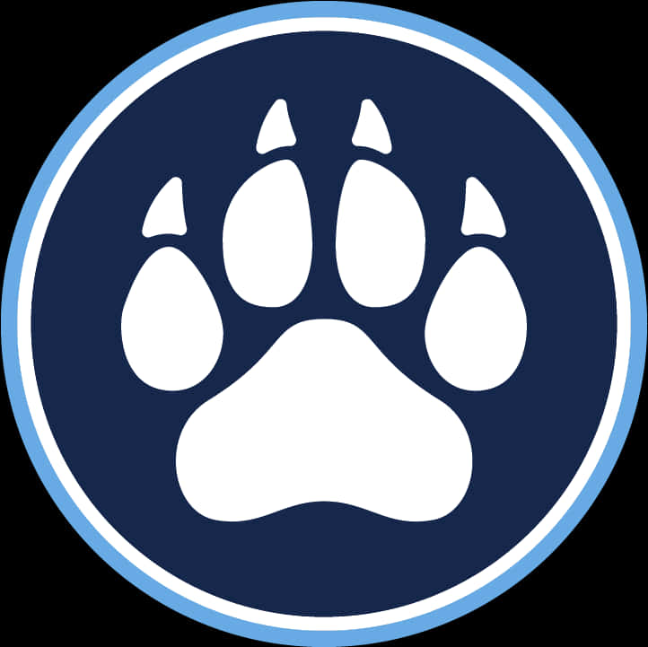 Blue Dog Paw Icon PNG Image