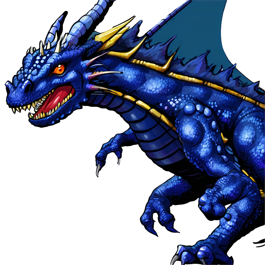 Blue Dragon In Battle Png Fwp PNG Image