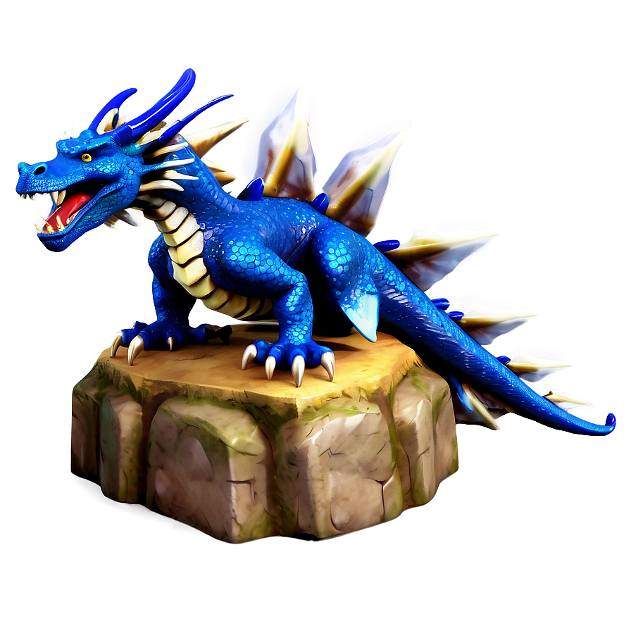 Blue Dragon With Crystal Png 29 PNG Image