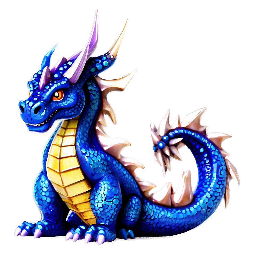 Blue Dragon With Crystal Png 43 PNG Image