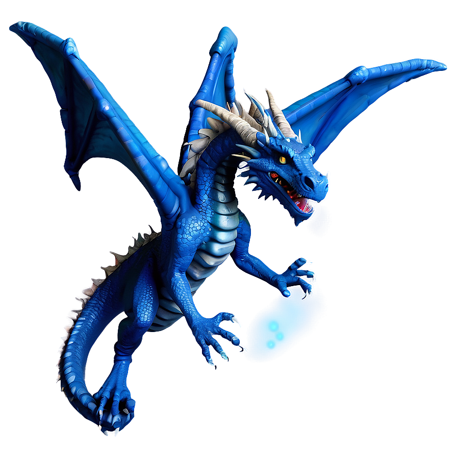 Blue Dragon With Magic Spell Png 06252024 PNG Image